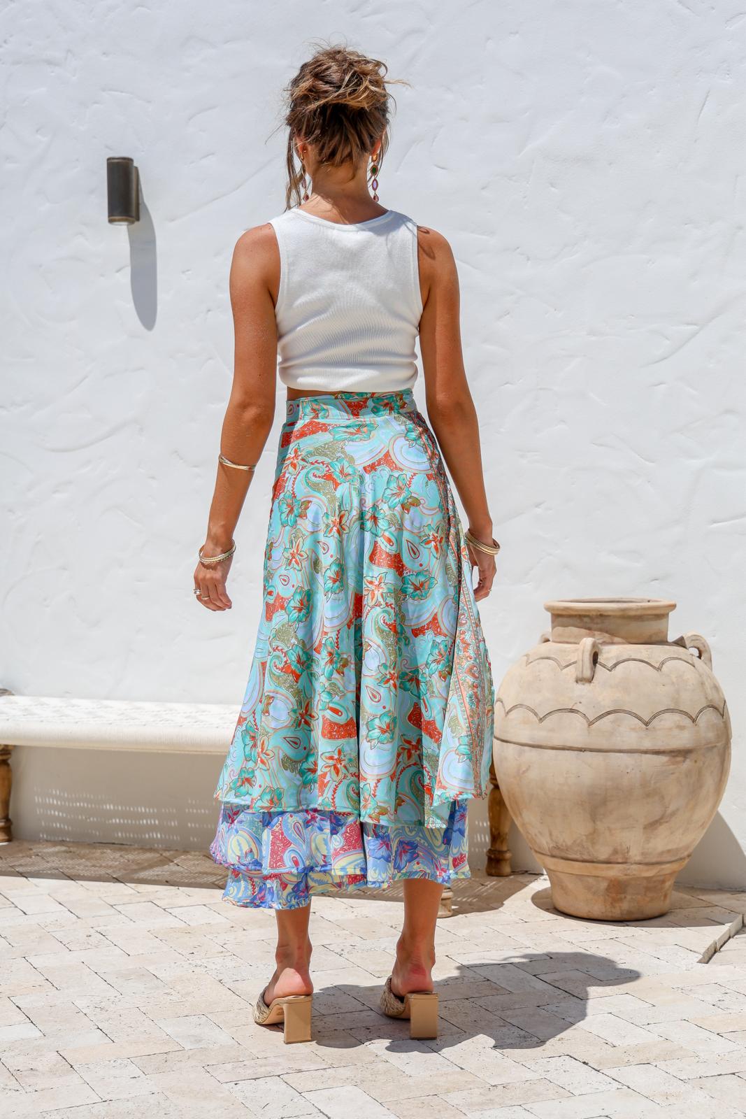 Whitney Reversible Wrap Skirt