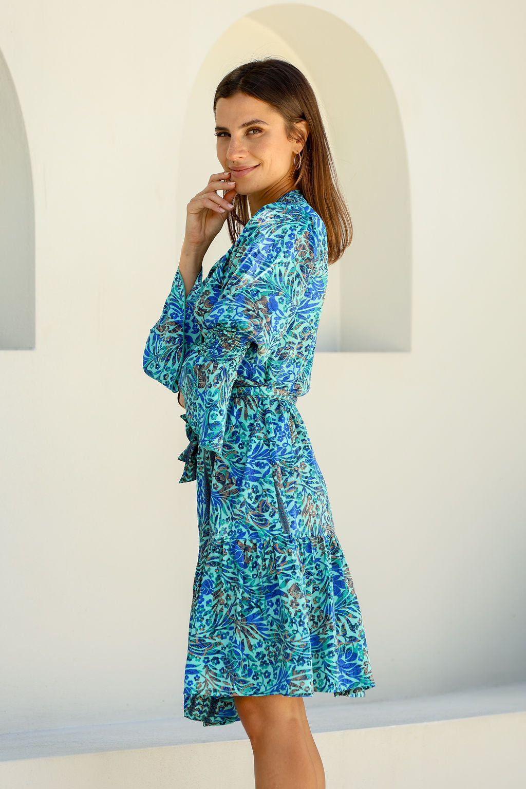 Andrea Short Wrap (Blue)
