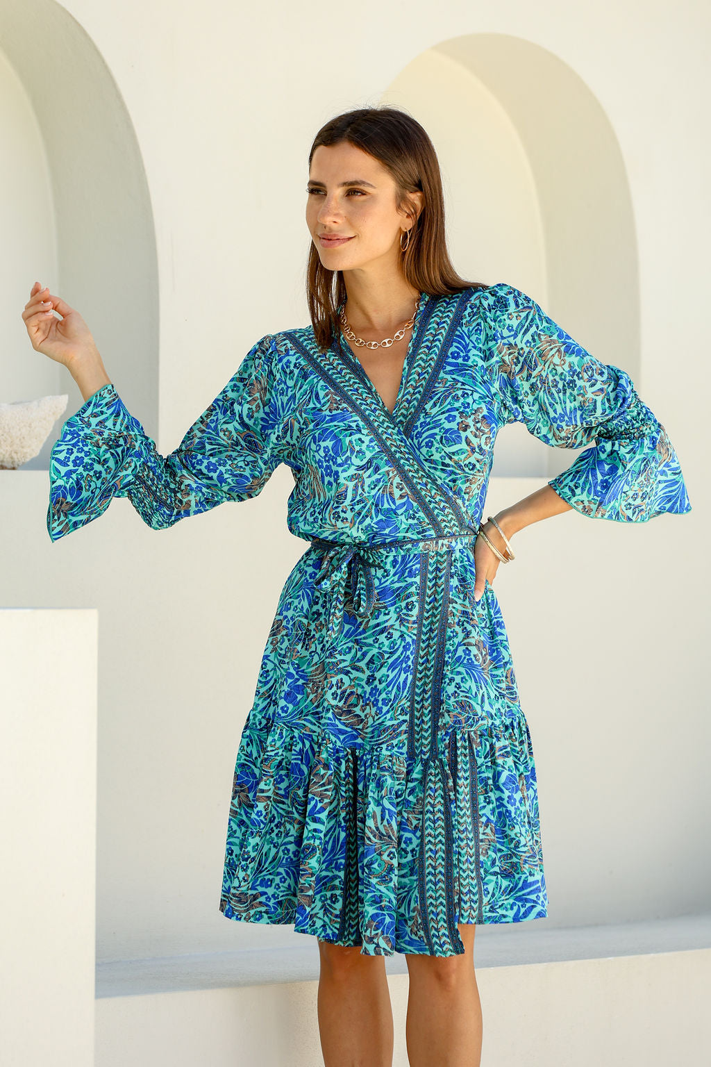 Andrea Short Wrap (Blue)
