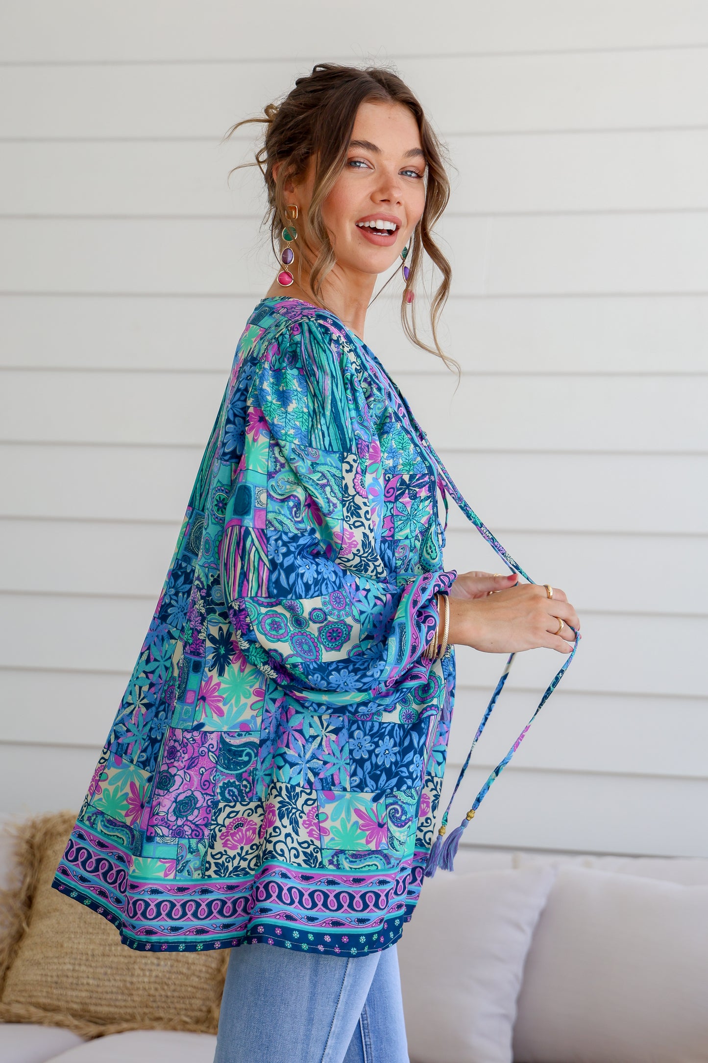Eleanor Blouse (Blue/Purple)