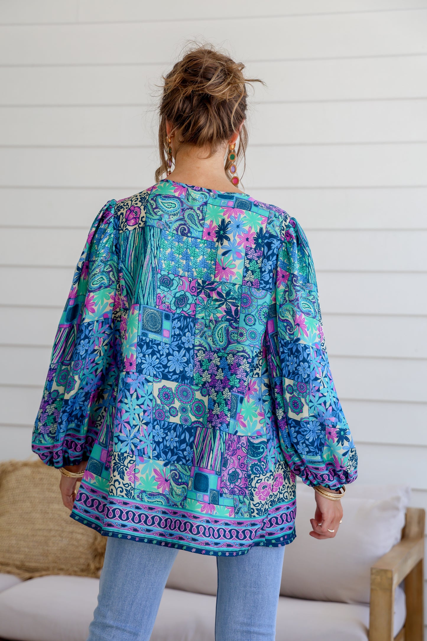 Eleanor Blouse (Blue/Purple)
