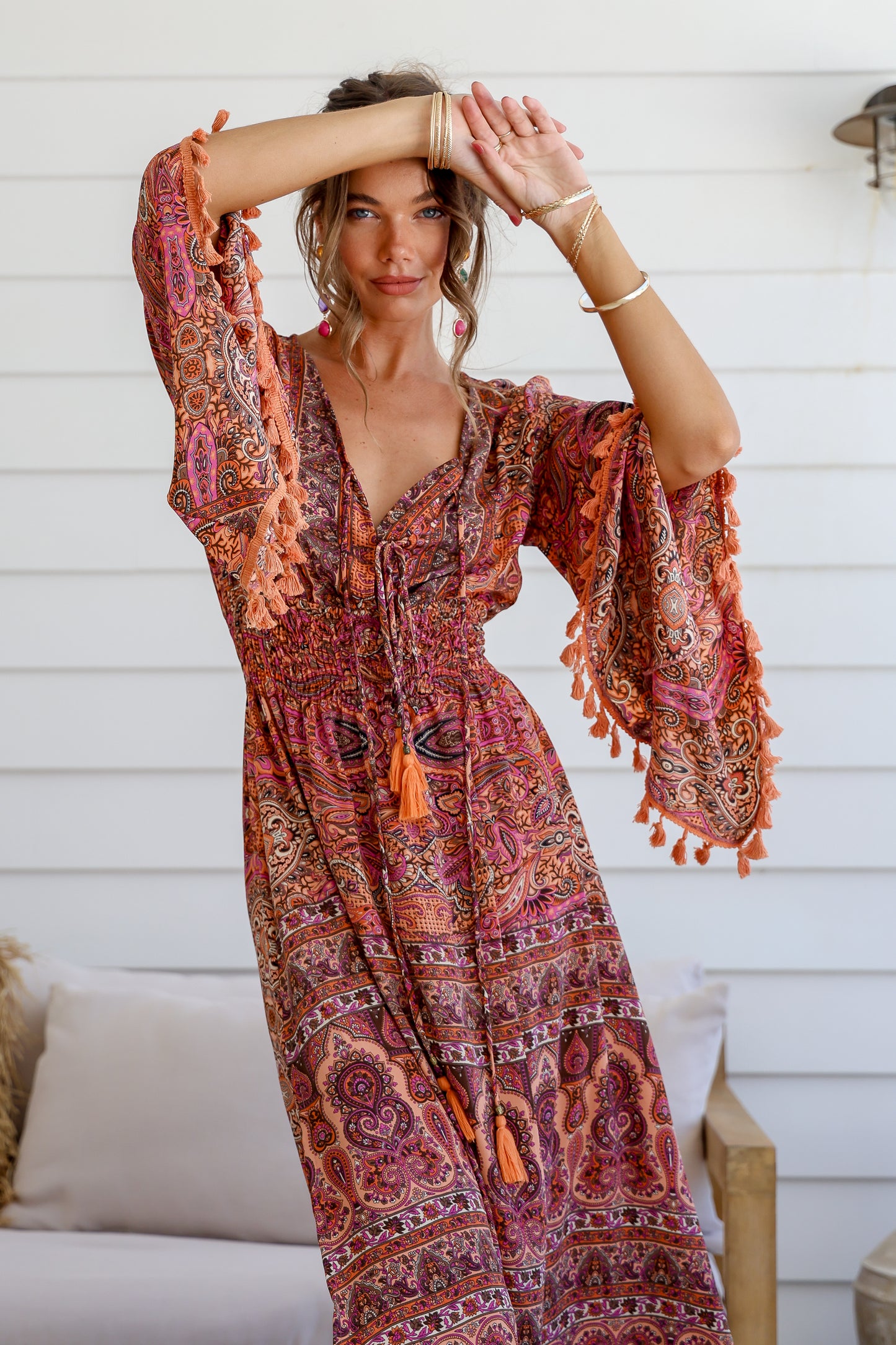 Belle Maxi Dress (Tangerine)