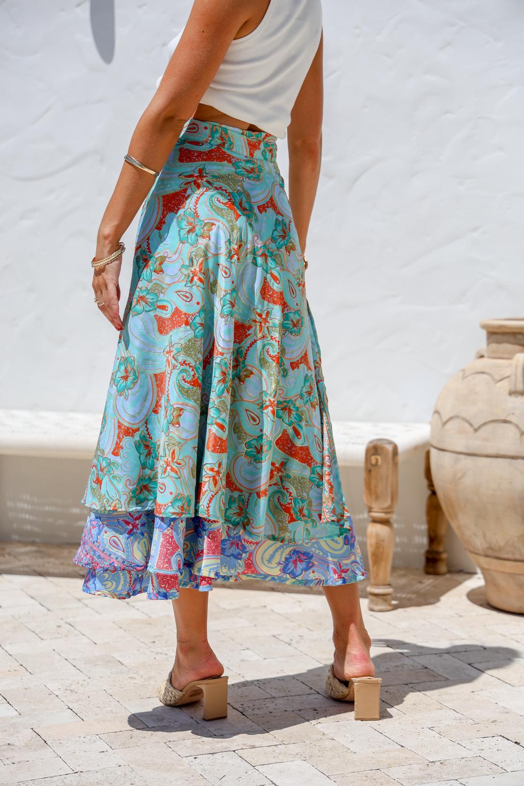 Whitney Reversible Wrap Skirt