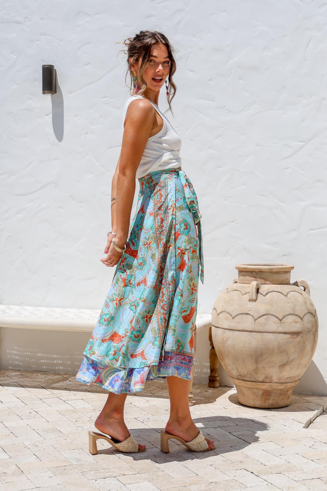 Whitney Reversible Wrap Skirt