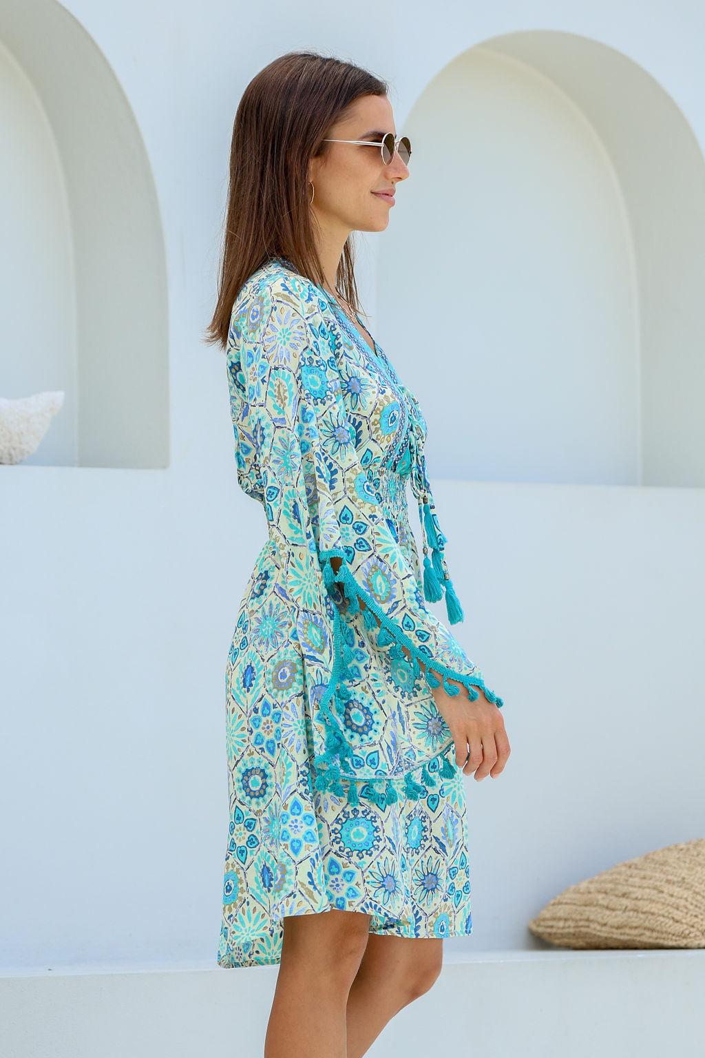 Allannah Dress (Aqua)