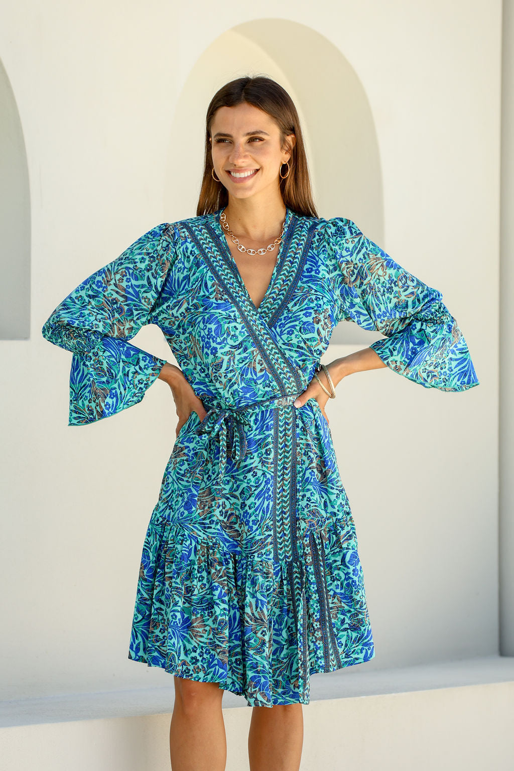Andrea Short Wrap (Blue)