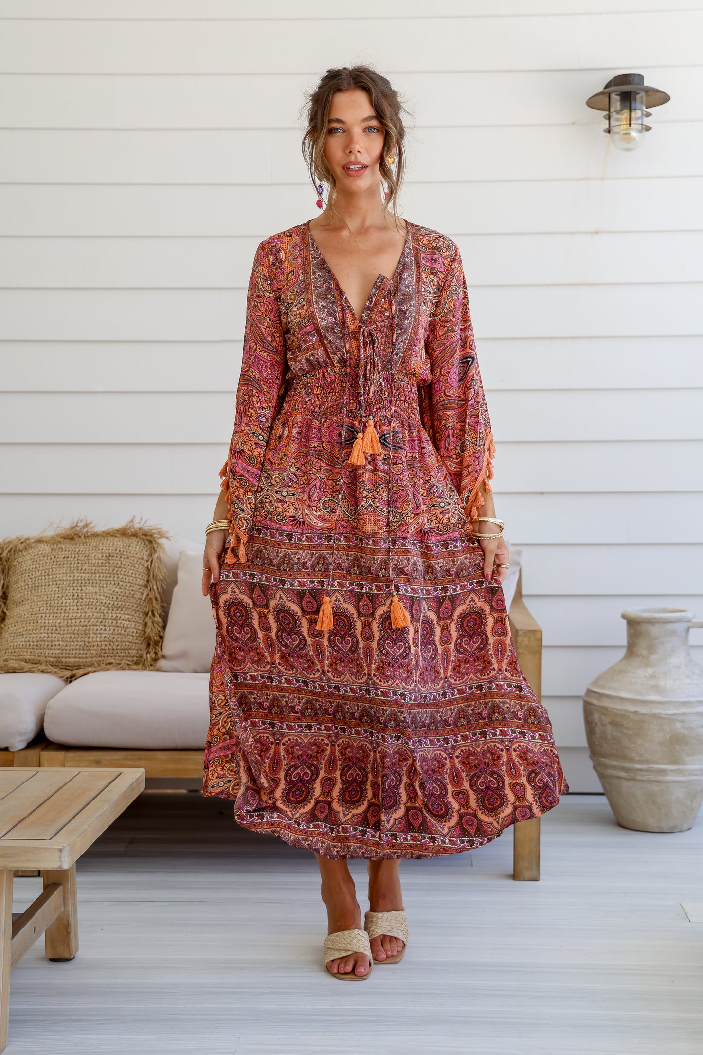 Belle Maxi Dress (Tangerine)
